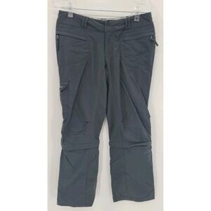 REI Women Convertible Hiking Pant 4P Gray Zip Off Cargo Gorpcore Outdoor 30x29.5